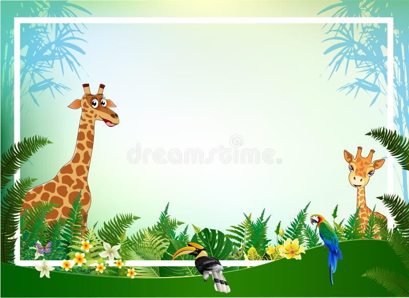 Jungle or Zoo Themed Animal Background. Stock Vector - Illustration of design, creature: 117102216 Jungle or Zoo Themed Animal Background. Stock Vector - Illustration of design, creature: 117102216