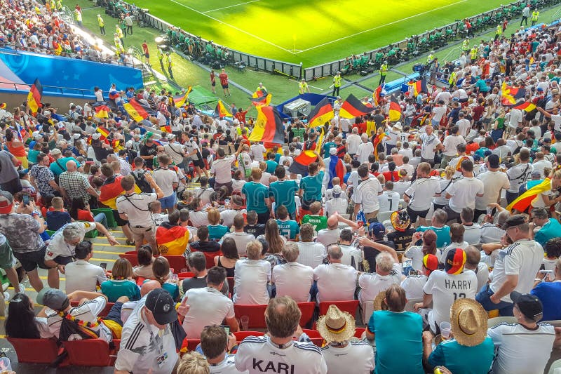 Juni 2018, Russische Federatie, Tatarstan, Kazan Ventilator fest gebied 1/8 voetbalwereldbeker stock foto's Juni 2018, Russische Federatie, Tatarstan, Kazan Ventilator fest gebied 1/8 voetbalwereldbeker stock foto's