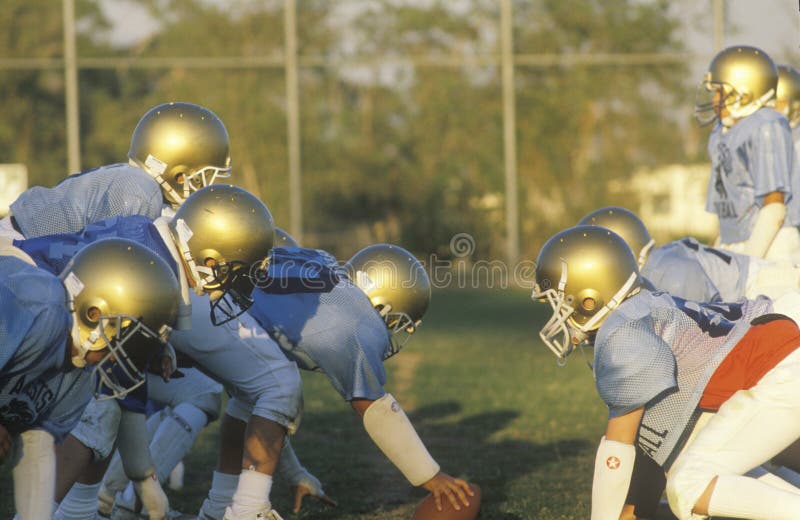 Junior League Football stock images