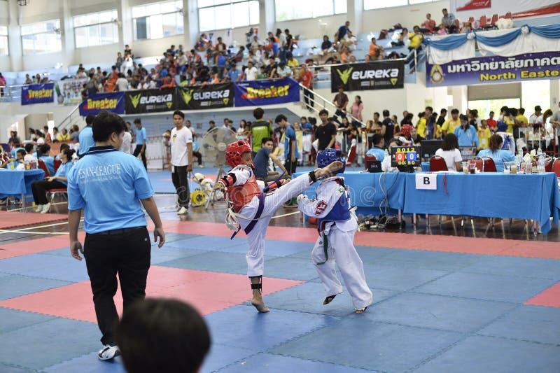 Junior Taekwondo competition royalty free stock images Junior Taekwondo competition royalty free stock images