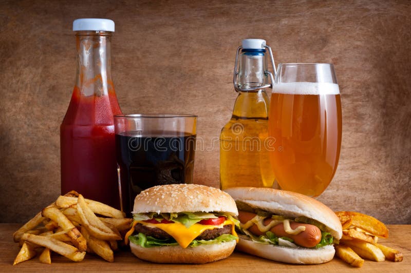  Junk food stock photo Image of still burger beer 