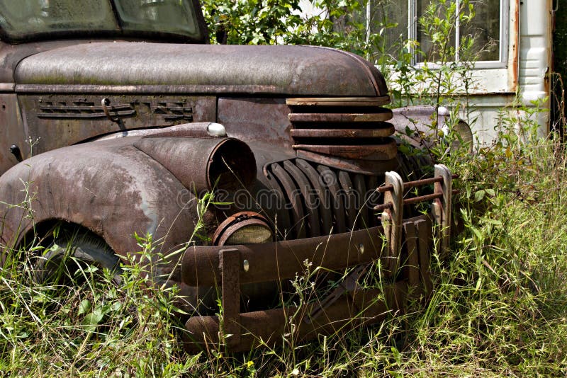 Junk Yard Truck stock image