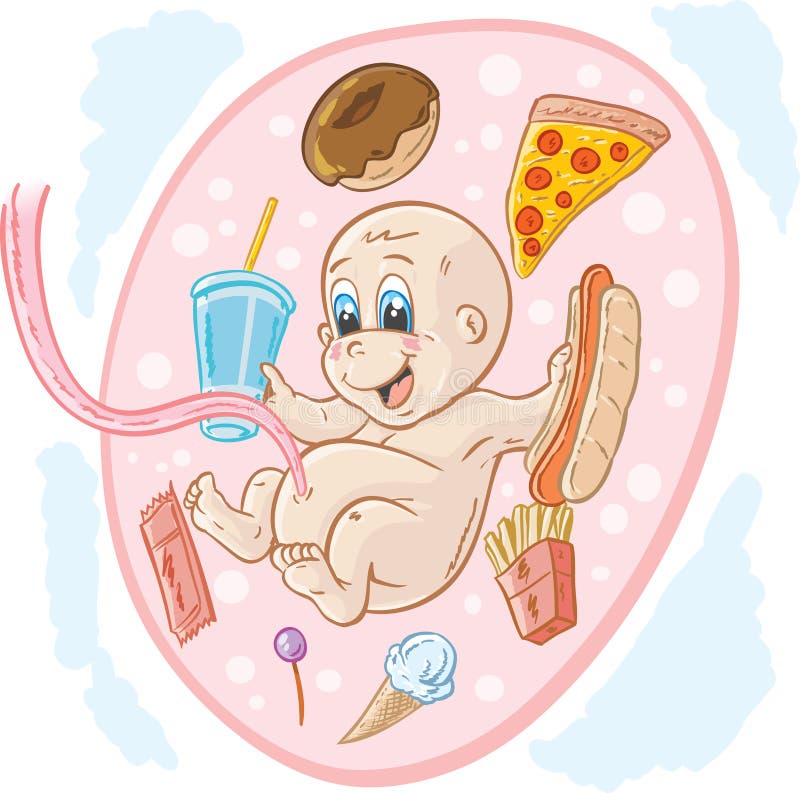 Junkfood baby stock illustration Junkfood baby stock illustration