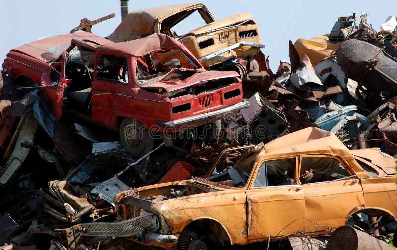 Junkyard, the number of crashed autos in the heap