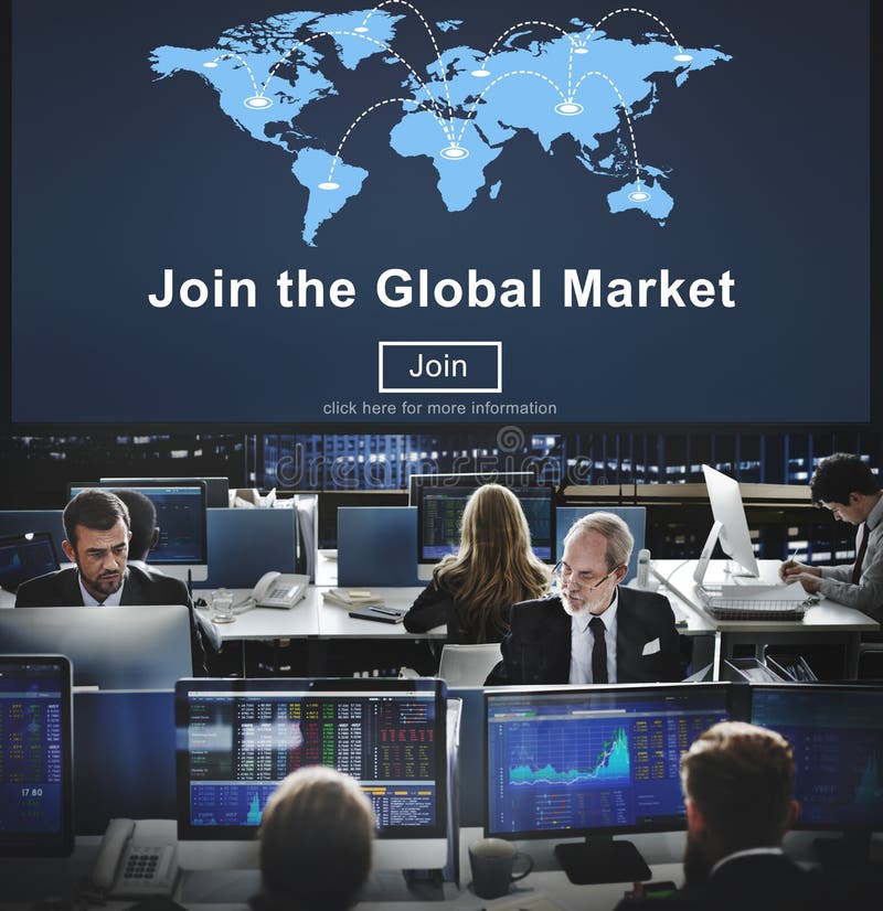 Junte-se ao conceito comercial de Digitas da campanha do mercado global imagem de stock Junte-se ao conceito comercial de Digitas da campanha do mercado global imagem de stock