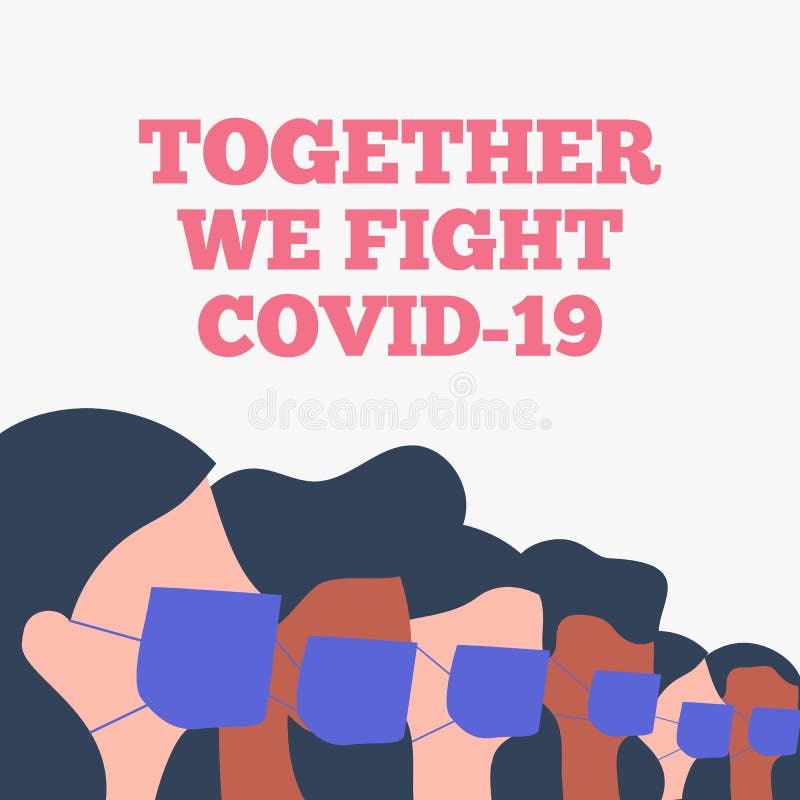Juntos lutamos contra o vírus covid19 corona