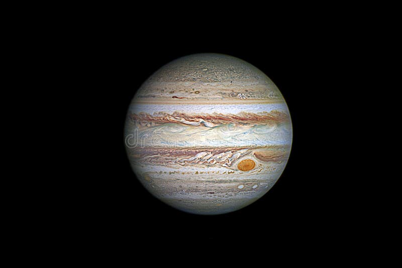 Jupiter planet, isolated on black.