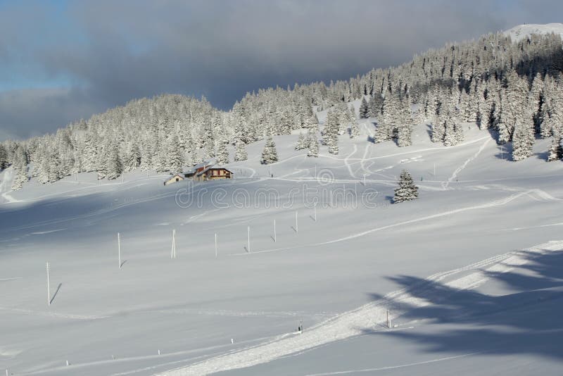 Jura Mountain in Winter, Switzerland Stock Image Image of scenery