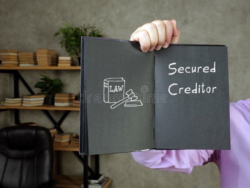 Juridical concept about Secured Creditor with sign on the sheet