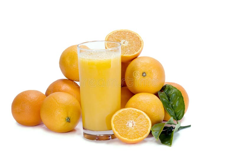 Jus et oranges d'orange photographie stock Jus et oranges d'orange photographie stock