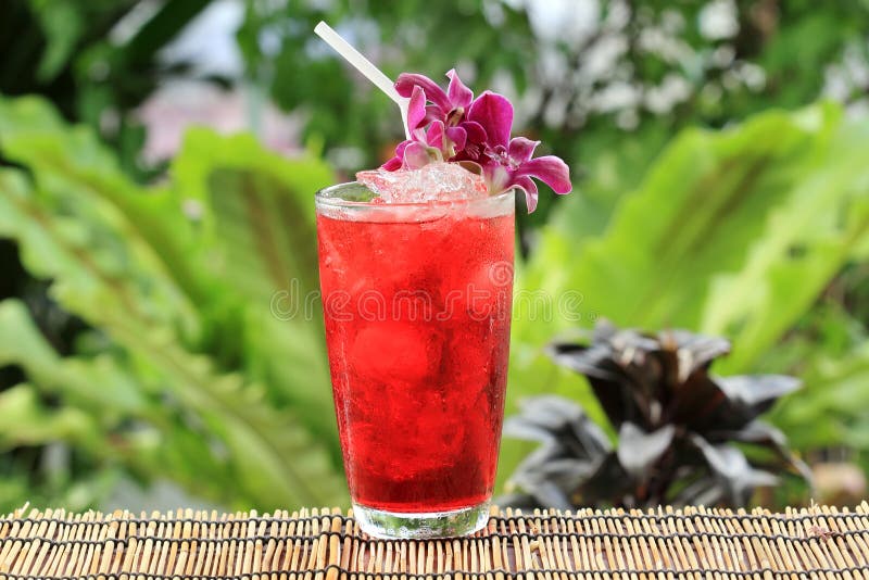 Iced roselle juice / Thai culture soft drink. Iced roselle juice / Thai culture soft drink