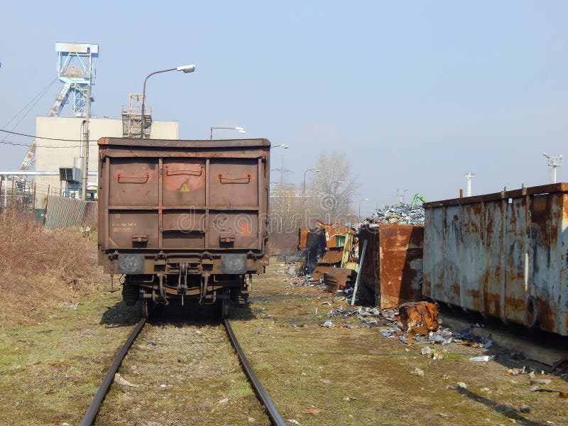 Just Abandoned and Empty Wagon Stock Photo - Image of factory ...