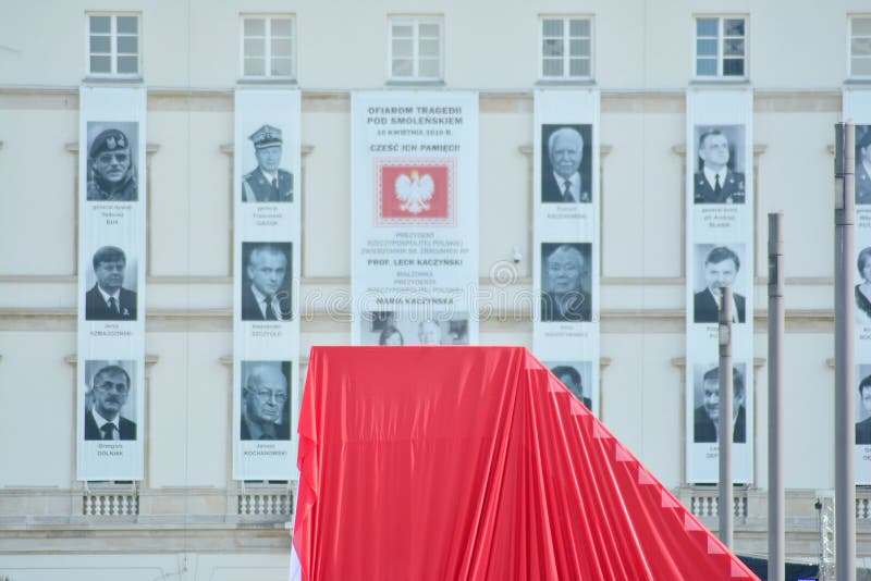 Just before the ceremony of unveiling the monument the victims of a plane crash near Smolensk. royalty free stock images Just before the ceremony of unveiling the monument the victims of a plane crash near Smolensk. royalty free stock images