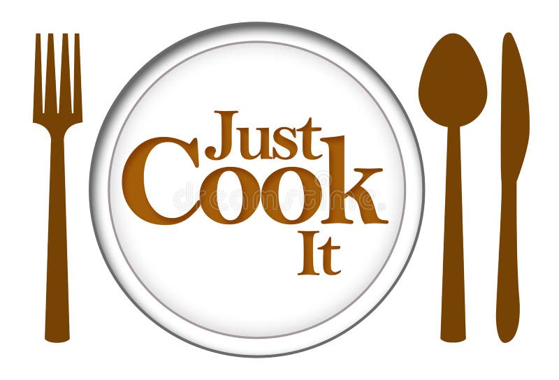 Just Cook. Cooking poster.