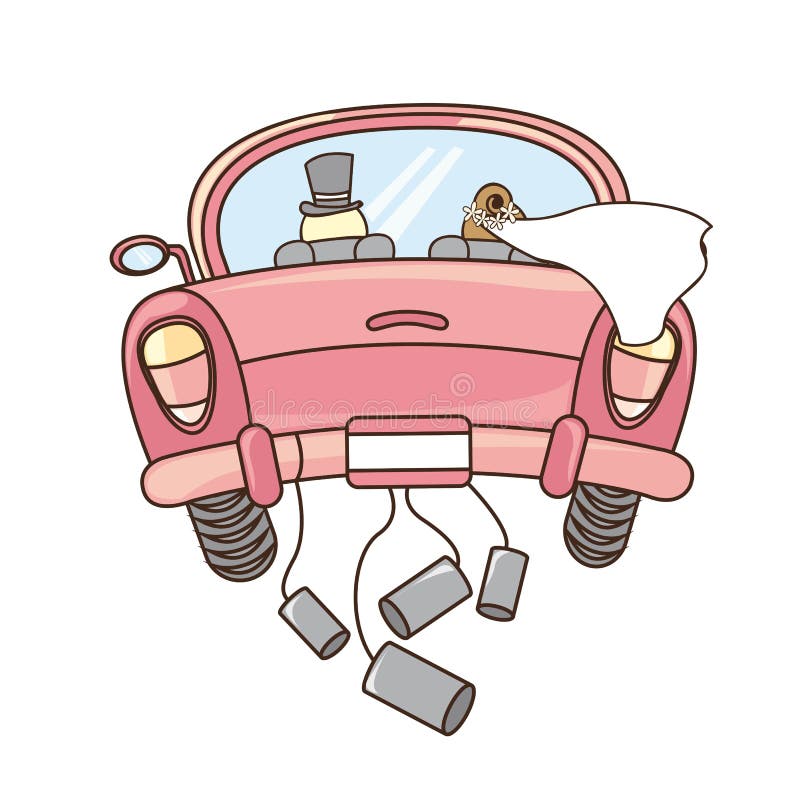 Just married vector illustration