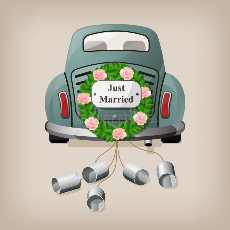 Vector Just Married Car Stock Illustrations – 697 Vector Just Married Car  Stock Illustrations, Vectors & Clipart - Dreamstime