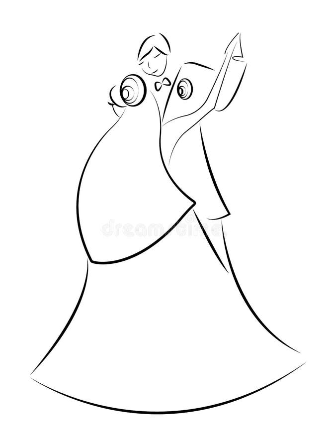 Just Married Couple Stock Vector Illustration Of Kiss