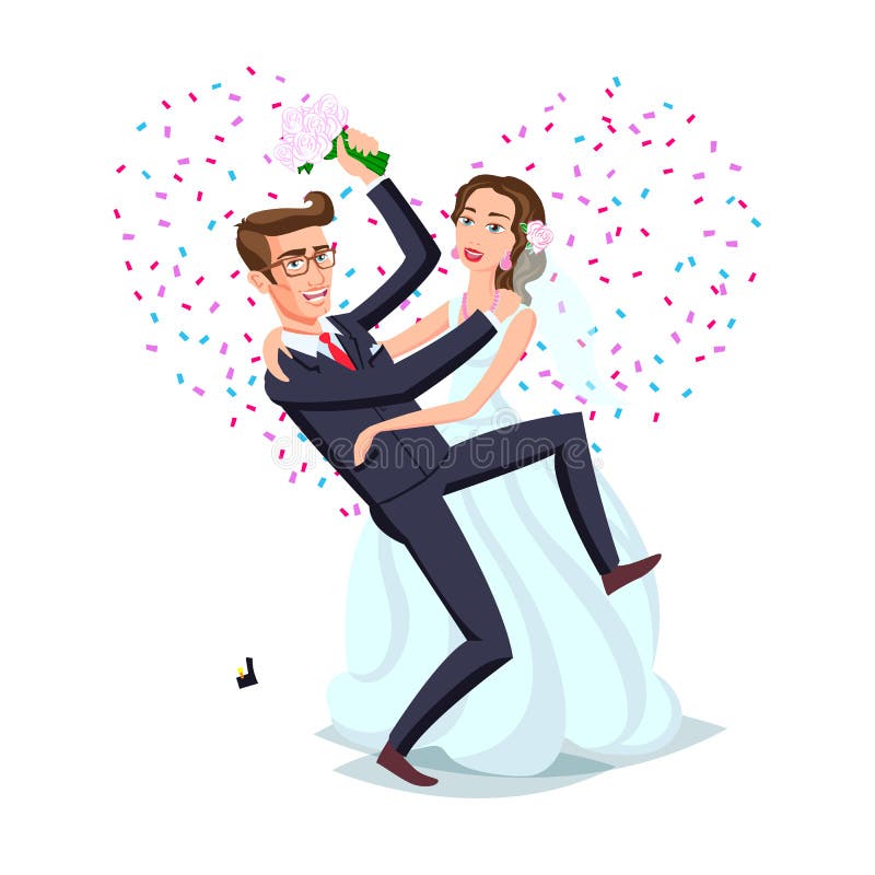 Just Married Funny Couple, Bride and Groom Dance from after Wedding Ceremony Pink Background Heart Vector Stock Vector - Illustration of female, marriage: 96025067 Just Married Funny Couple, Bride and Groom Dance from after Wedding Ceremony Pink Background Heart Vector Stock Vector - Illustration of female, marriage: 96025067