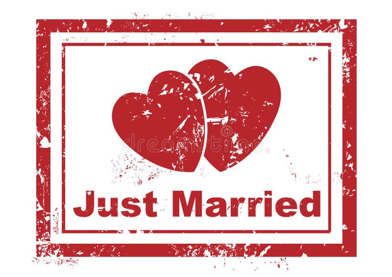 Just married stamp