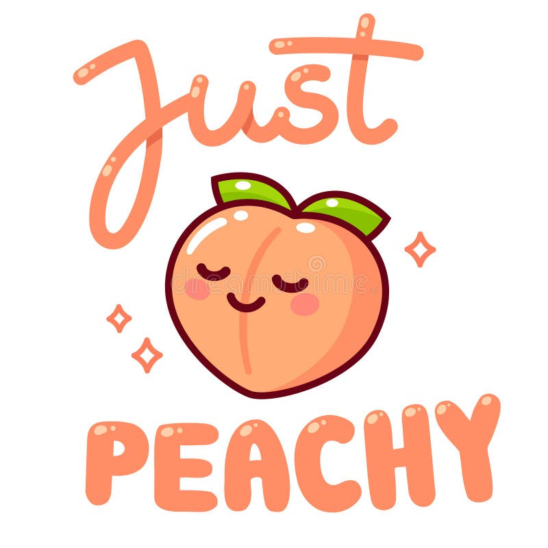 Just peachy peach drawing stock vector. Illustration of juicy - 174225095