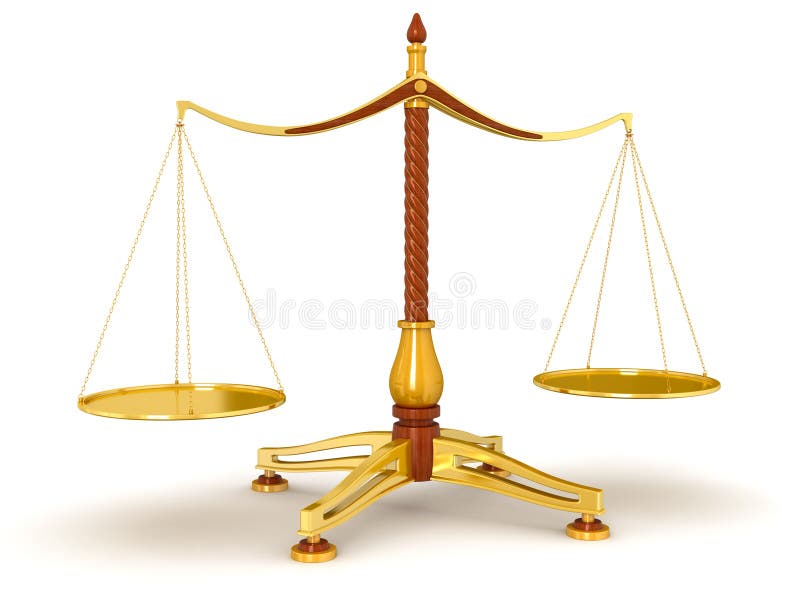 Justice Balance (clipping path included) stock illustration