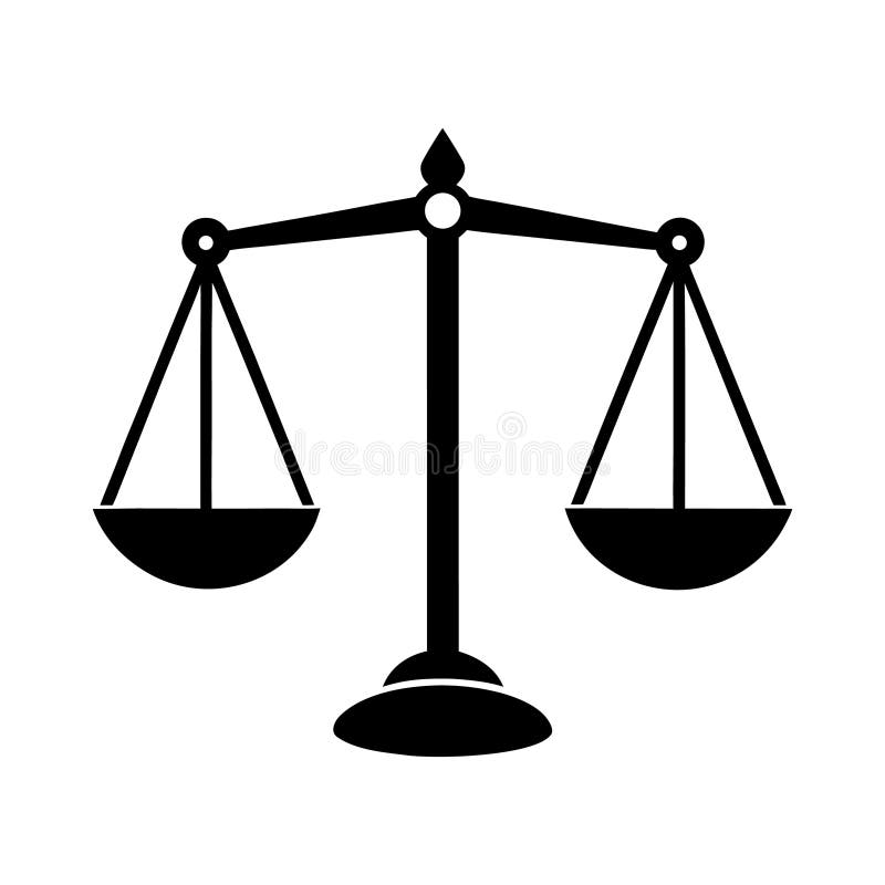 Justice Balance Symbol of Law and Fairness stock illustration