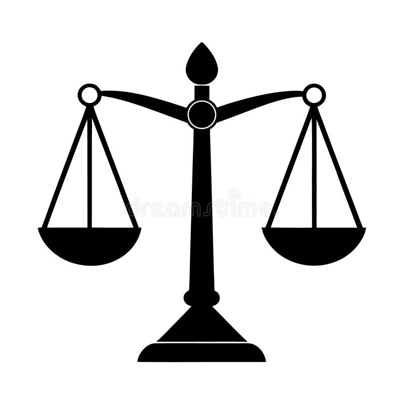 Justice Balance Symbol of Law and Fairness royalty free illustration