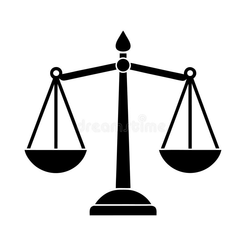 Justice Balance Symbol of Law and Fairness vector illustration