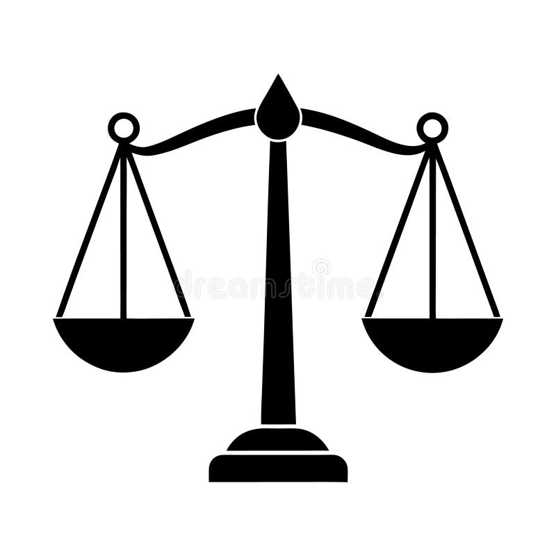 Justice Balance Symbol of Law and Fairness vector illustration