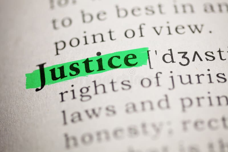 Definition Of The Word Justice Stock Photo Image of definition