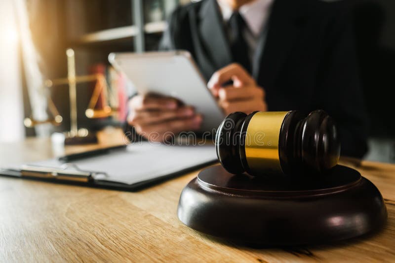 Law theme wooden desk, books, balance. Law concept. royalty free stock photos Law theme wooden desk, books, balance. Law concept. royalty free stock photos