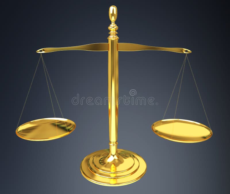 Justice Weighing Scales 3D Rendering Stock Illustration Illustration of jury, civil 96015312