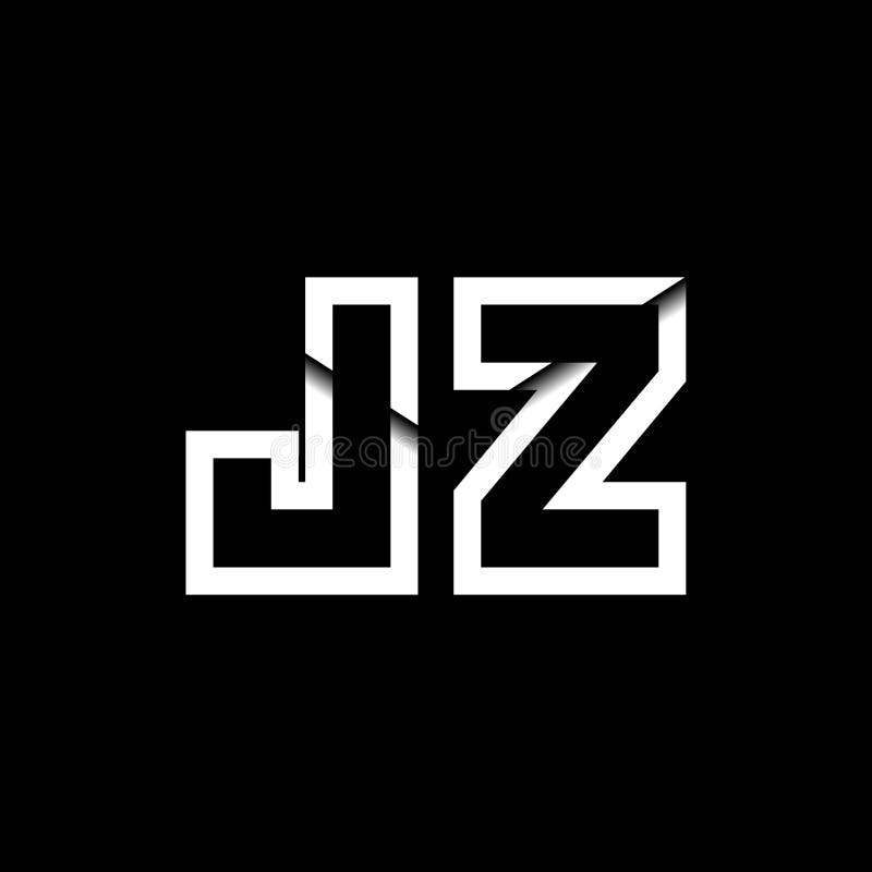 JZ Monogram Envelope Shape Style vector illustration