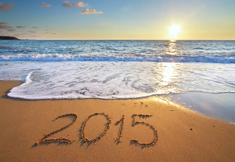 2015 year on the sea shore. Element of design. 2015 year on the sea shore. Element of design.