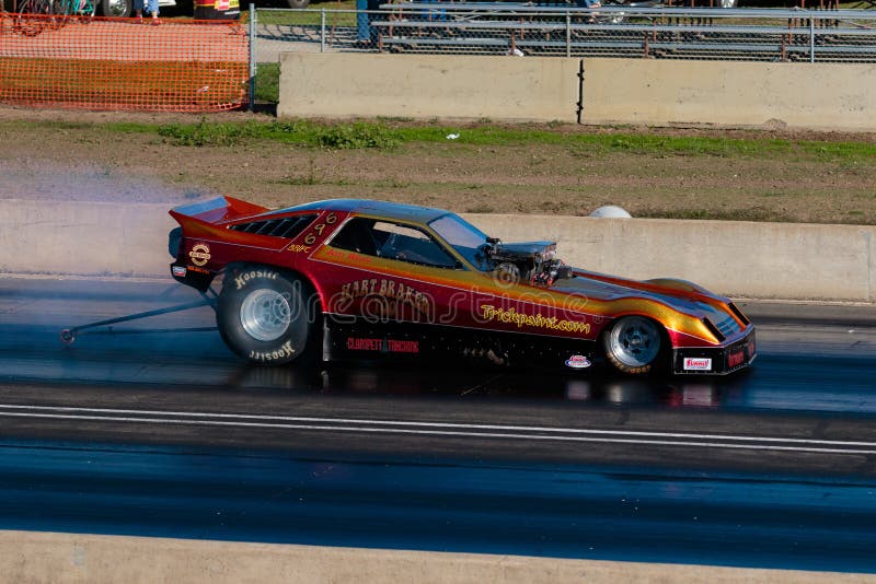 Jährlicher Fall-Klassiker NHRA 30. beim Woodburn Dragstrip stockfotografie Jährlicher Fall-Klassiker NHRA 30. beim Woodburn Dragstrip stockfotografie