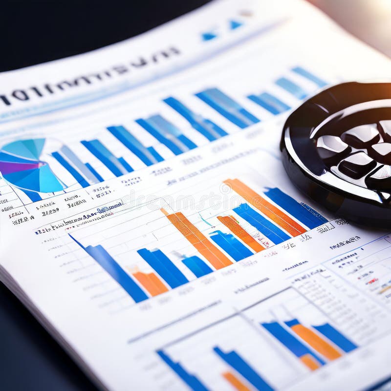 152 jährlicher Finanzbericht, in dem die endgültige Abweichung angegeben ist stockbild