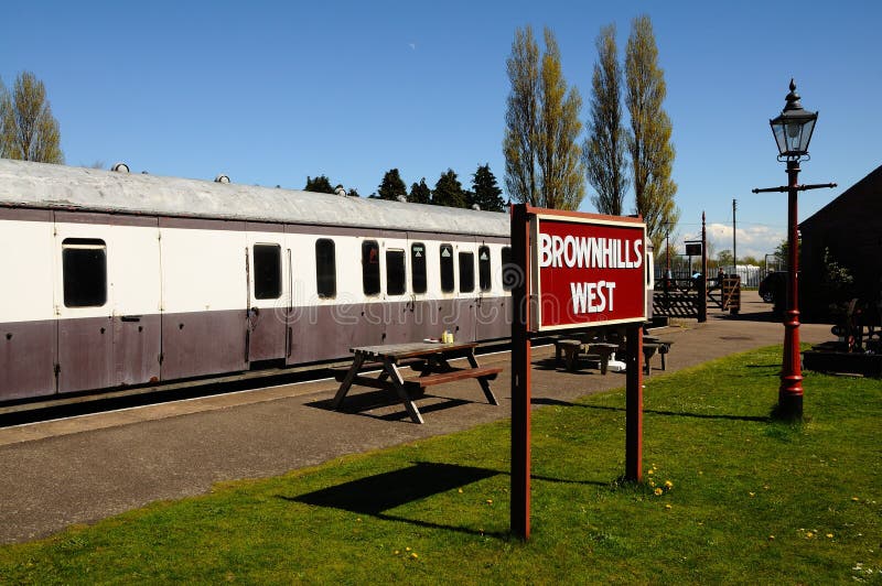 Järnväg vagnar, Brownhills arkivbild