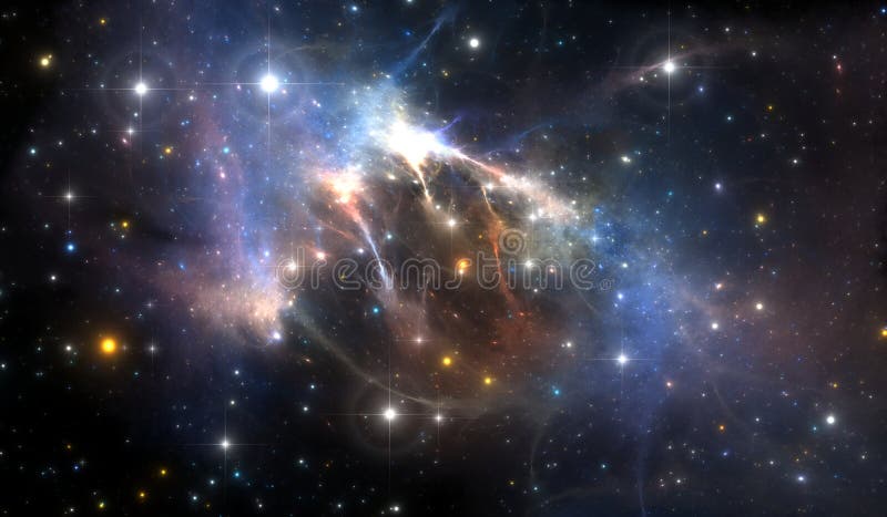 Jätte- glödande nebulosa vektor illustrationer