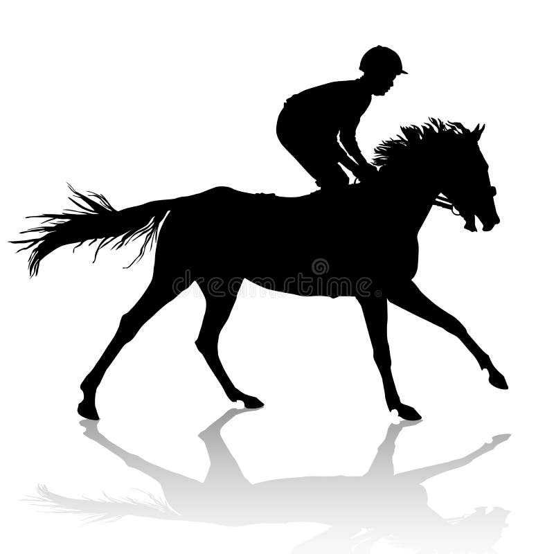Jóquei no cavalo ilustração do vetor Jóquei no cavalo ilustração do vetor