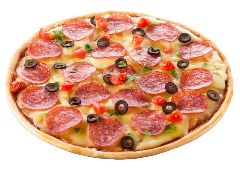 Traditionelle Italienische Pizza Mit Prosciuttoschinken Stockbild ...