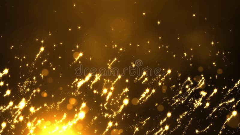 4K Aabstract Particles gold event awards trailer titles cinematic concert stage loop background