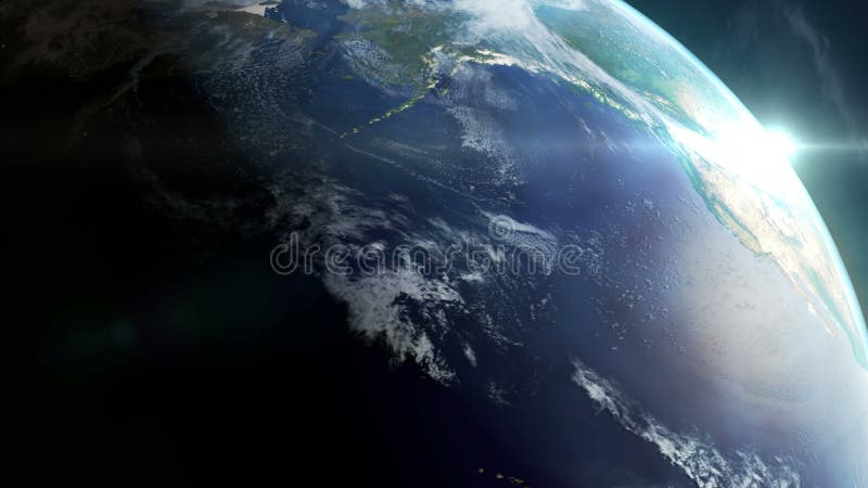 4K ciclo - rotazione del pianeta Terra - 360 gradi - giorno alla notte