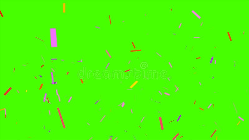 4K Colorful 3D Animation of Confetti Falling on Green Screen so You Can  Easily Put it into Your Scene or Video. with Alpha Channel Stock  Illustration - Illustration of holiday, decor: 183852153