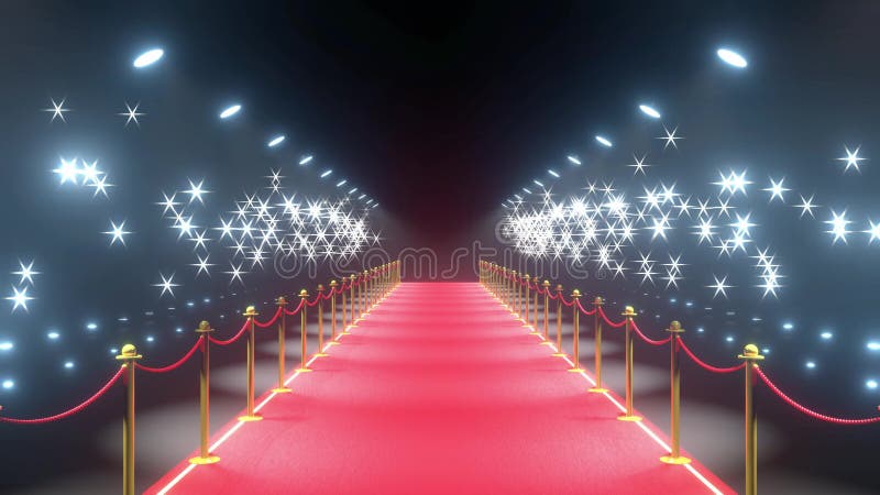 4k 3D Red Carpet, Barriers, Flash Lights Animation Stock Video - Video of  camera, flash: 171621763