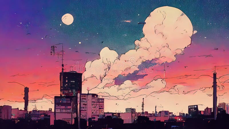 Dark Pink Clouds Wallpaper Kawaii Wallpaper Lofi (Download Now) 