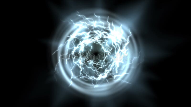 4k extrahieren Ball-Energietunnel der Energie magischen, Magnetteilchenfeuerwerke des Blitzes