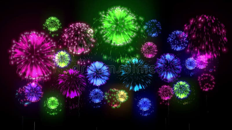 4K - Feuerwerke Feiertagsfeier, große Feuerwerke nachts Feiertag Version 6