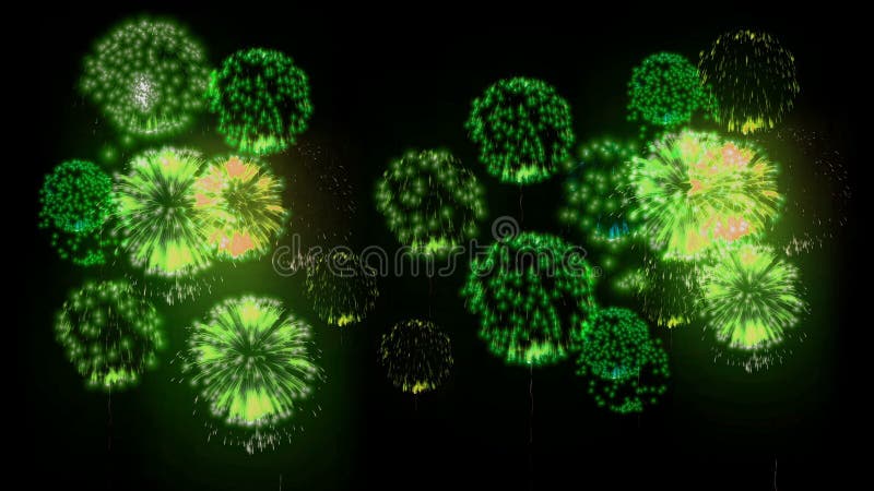 4K - Feuerwerke Feiertagsfeier, große Feuerwerke nachts Feiertag Version 21