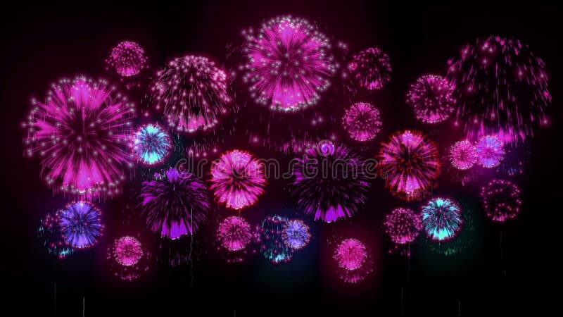 4K - Feuerwerke Feiertagsfeier, große Feuerwerke nachts Feiertag Version 17
