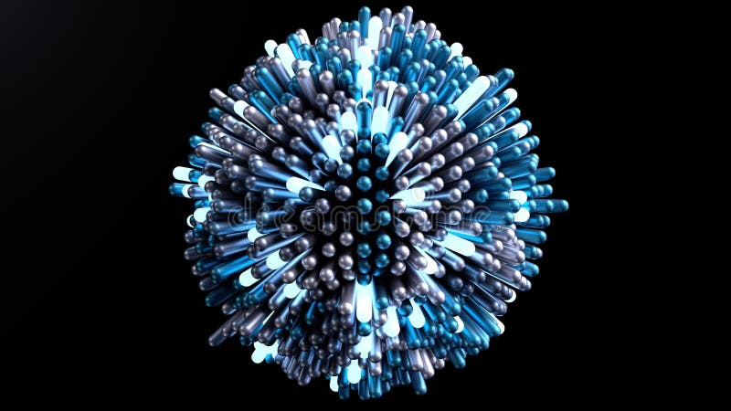 4k futuristic molecular structure. royalty free illustration